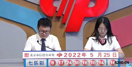 第2022058期七乐彩开奖现场截图图片