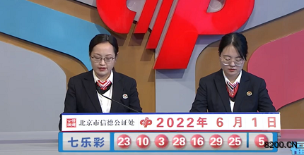 第2022061期七乐彩开奖现场截图图片