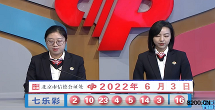 第2022062期七乐彩开奖现场截图图片