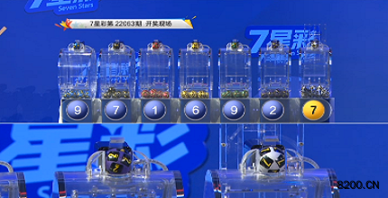 第2022063期七星彩开奖现场截图图片