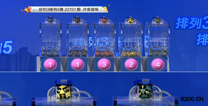 第2022151期排列3开奖现场截图图片