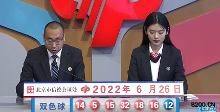 第2022072期双色球开奖现场截图图片