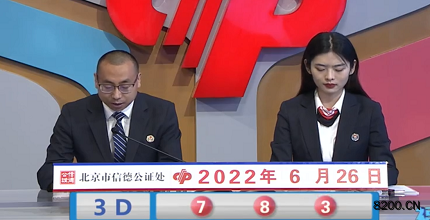 第2022167期福彩3D开奖现场截图图片