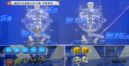 第2022072期大乐透开奖现场截图图片