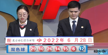 第2022073期双色球开奖现场截图图片