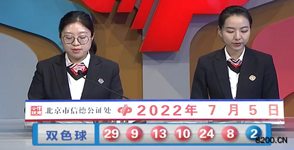 第2022076期双色球开奖现场截图图片