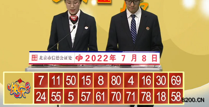 第2022179期快乐8开奖现场截图图片