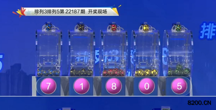 第2022187期排列3开奖现场截图图片