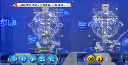 第2022080期大乐透开奖现场截图图片