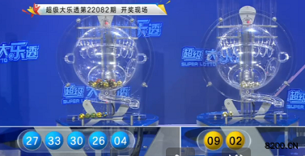 第2022082期大乐透开奖现场截图图片