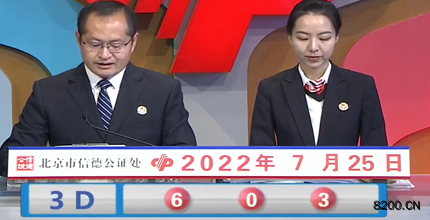 第2022196期福彩3D开奖现场截图图片