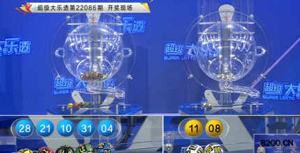 第2022086期大乐透开奖现场截图图片
