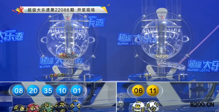 第2022088期大乐透开奖现场截图图片