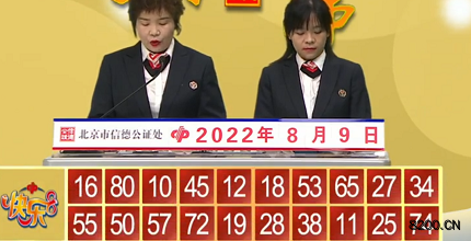 第2022211期快乐8开奖现场截图图片