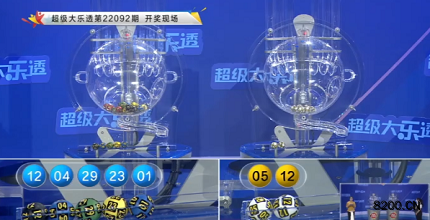 第2022092期大乐透开奖现场截图图片