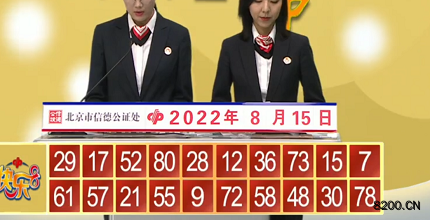 第2022217期快乐8开奖现场截图图片