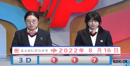 第2022218期福彩3D开奖现场截图图片
