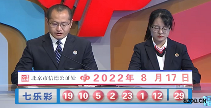 第2022094期七乐彩开奖现场截图图片