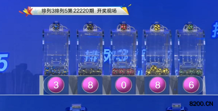 第2022220期排列3开奖现场截图图片