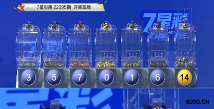 第2022095期七星彩开奖现场截图图片