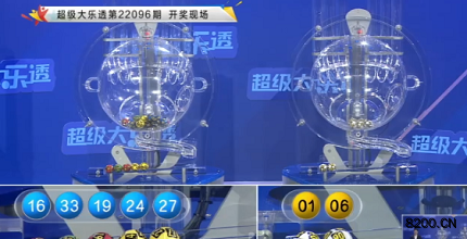 第2022096期大乐透开奖现场截图图片