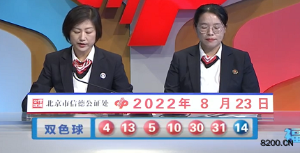第2022097期双色球开奖现场截图图片
