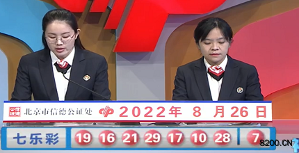 第2022098期七乐彩开奖现场截图图片