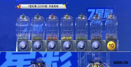 第2022099期七星彩开奖现场截图图片