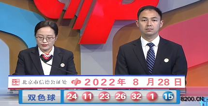 第2022099期双色球开奖现场截图图片
