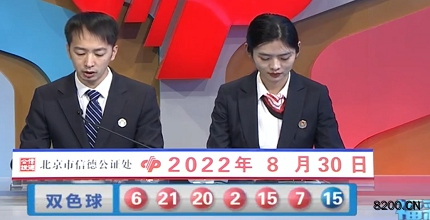 第2022100期双色球开奖现场截图图片