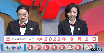 第2022101期七乐彩开奖现场截图图片