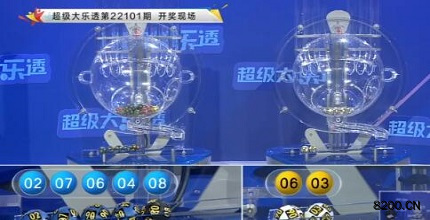 第2022101期大乐透开奖现场截图图片