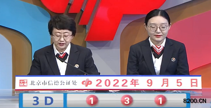第2022238期福彩3D开奖现场截图图片