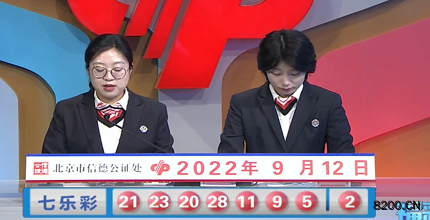 第2022105期七乐彩开奖现场截图图片