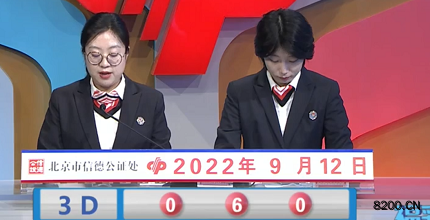 第2022245期福彩3D开奖现场截图图片
