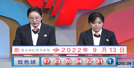 第2022106期双色球开奖现场截图图片