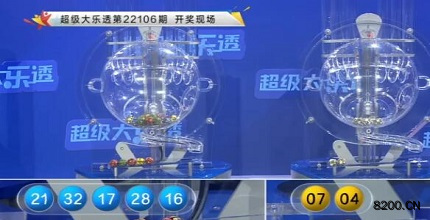 第2022106期大乐透开奖现场截图图片