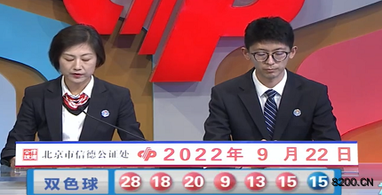 第2022110期双色球开奖现场截图图片