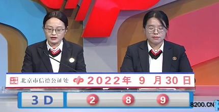 第2022263期福彩3D开奖现场截图图片