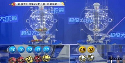 第2022115期大乐透开奖现场截图图片