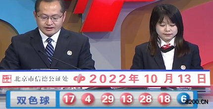 第2022117期双色球开奖现场截图图片