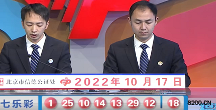 第2022119期七乐彩开奖现场截图图片