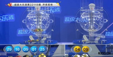 第2022119期大乐透开奖现场截图图片