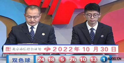 第2022124期双色球开奖现场截图图片
