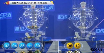 第2022124期大乐透开奖现场截图图片