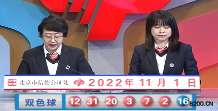 第2022125期双色球开奖现场截图图片
