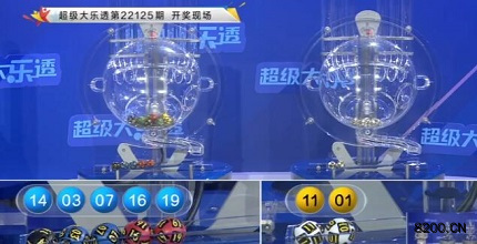 第2022125期大乐透开奖现场截图图片