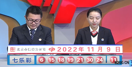 第2022129期七乐彩开奖现场截图图片