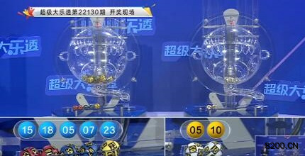 第2022130期大乐透开奖现场截图图片