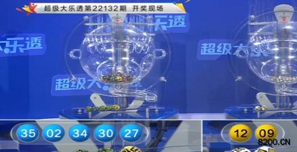 第2022132期大乐透开奖现场截图图片